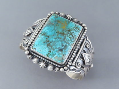 Aaron Toadlena Kingman Turquoise Sterling Silver Bracelet – WOW!!
