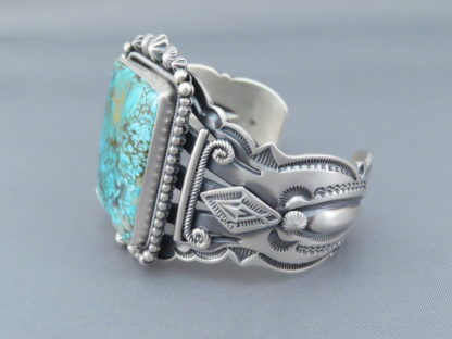 Aaron Toadlena Kingman Turquoise Sterling Silver Bracelet – WOW!!