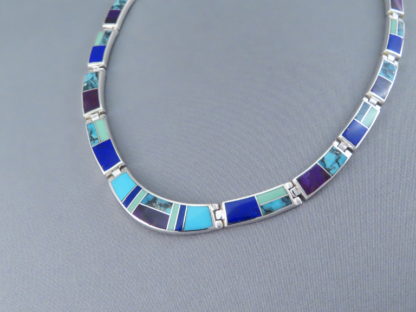 Inlaid Multi-Stone Necklace