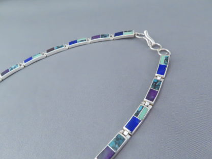 Inlaid Multi-Stone Necklace