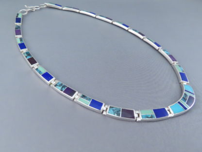 Inlaid Multi-Stone Necklace