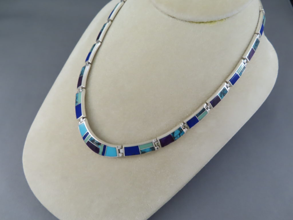 Inlaid Multi-Stone Necklace | Inlay Necklace | Navajo Jewelry