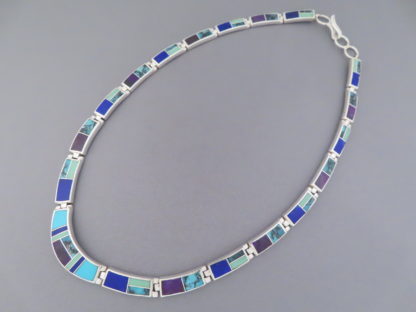 Inlaid Multi-Stone Necklace