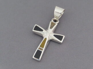 Multi-Stone Inlay Cross Pendant (smaller)