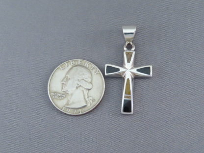 Multi-Stone Inlay Cross Pendant (smaller)