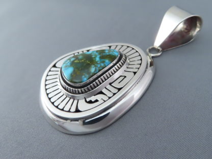 Leonard Nez Sonoran Gold Turquoise Pendant