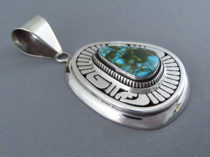 Leonard Nez Sonoran Gold Turquoise Pendant