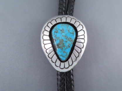 Morenci Turquoise Bolo Tie by Gene Jackson