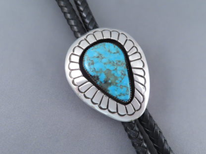 Morenci Turquoise Bolo Tie by Gene Jackson