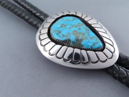 Morenci Turquoise Bolo Tie by Gene Jackson