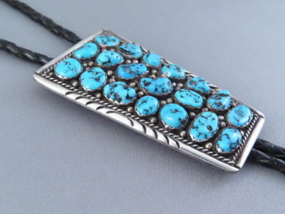 Morenci Turquoise Bolo Tie – Vintage (1940’s)