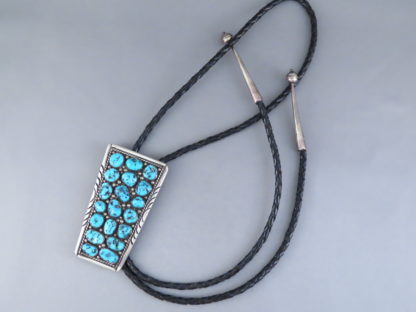 Morenci Turquoise Bolo Tie – Vintage (1940’s)