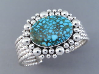 Kingman Turquoise Cuff Bracelet by Artie Yellowhorse