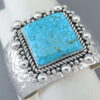 Cuff Bracelet with Kingman Turquoise by Artie Yellowhorse