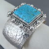 Cuff Bracelet with Kingman Turquoise by Artie Yellowhorse