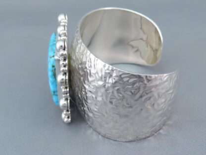 Cuff Bracelet with Kingman Turquoise by Artie Yellowhorse