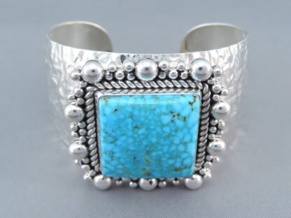 Cuff Bracelet with Kingman Turquoise by Artie Yellowhorse
