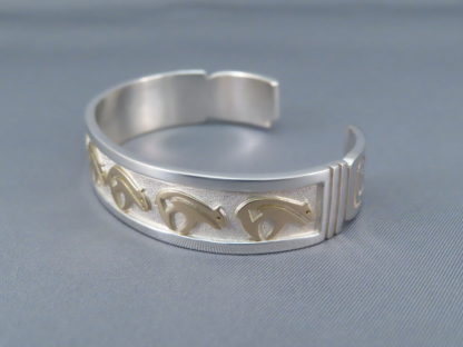 BEAR Bracelet in Gold & Silver by Robert Taylor (Navajo)