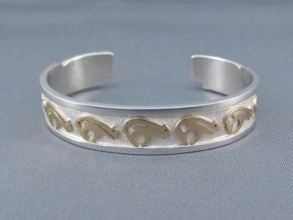 BEAR Bracelet in Gold & Silver by Robert Taylor (Navajo)