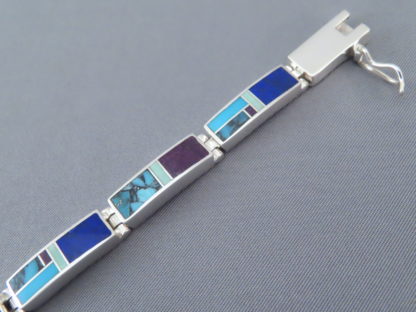 Inlaid Multi-Stone Link Bracelet