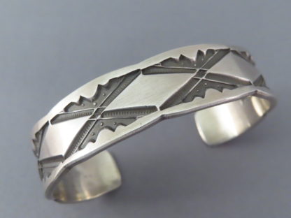 Large Heavy Sterling Silver Cuff Bracelet by Jonathan Tahe