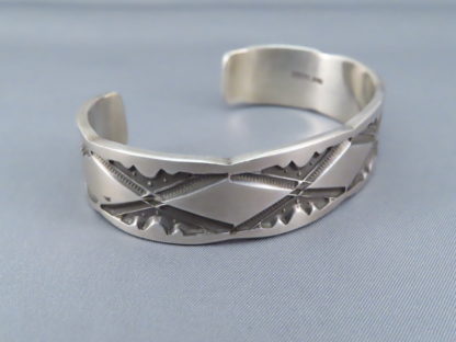 Large Heavy Sterling Silver Cuff Bracelet by Jonathan Tahe