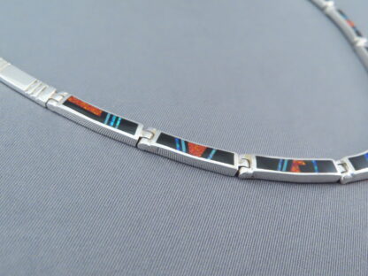 Multi-Stone Necklace with Inlay