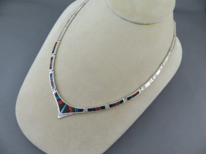 Multi-Stone Necklace with Inlay