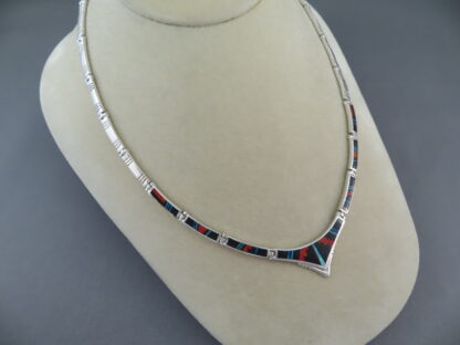 Multi-Stone Necklace with Inlay