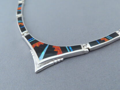 Multi-Stone Necklace with Inlay