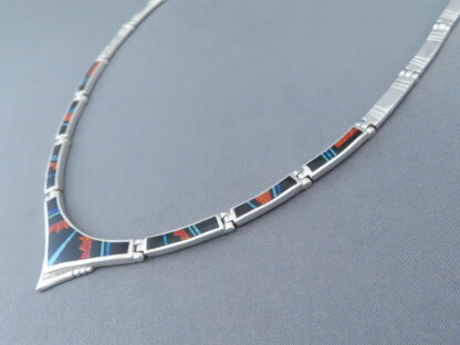 Multi-Stone Necklace with Inlay