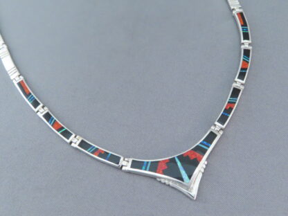 Multi-Stone Necklace with Inlay