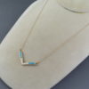 Diamond & Turquoise Inlay Necklace in 14kt Gold