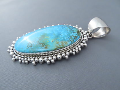 IMPRESSIVE Kingman Turquoise Pendant by Artie Yellowhorse