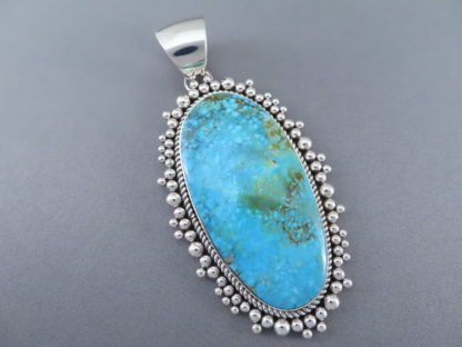 IMPRESSIVE Kingman Turquoise Pendant by Artie Yellowhorse