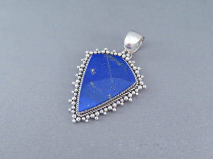 Large Lapis & Silver Pendant by Artie Yellowhorse