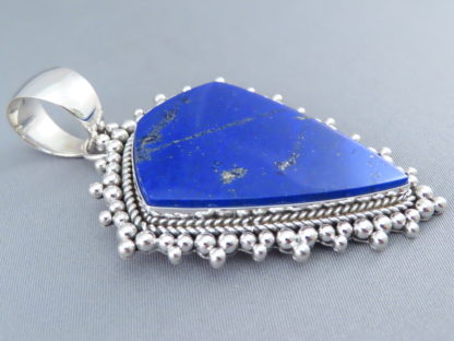 Large Lapis & Silver Pendant by Artie Yellowhorse