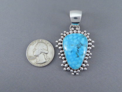 Artie Yellowhorse Turquoise Pendant (Kingman)