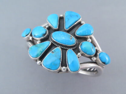 Kingman Turquoise Cluster Bracelet