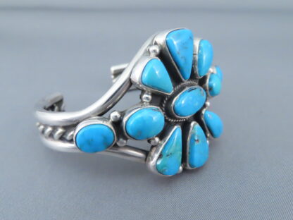 Kingman Turquoise Cluster Bracelet