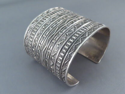 Wide Sunshine Reeves Sterling Silver Cuff Bracelet