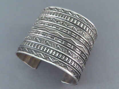 Wide Sunshine Reeves Sterling Silver Cuff Bracelet