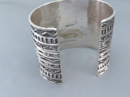 Wide Sunshine Reeves Sterling Silver Cuff Bracelet