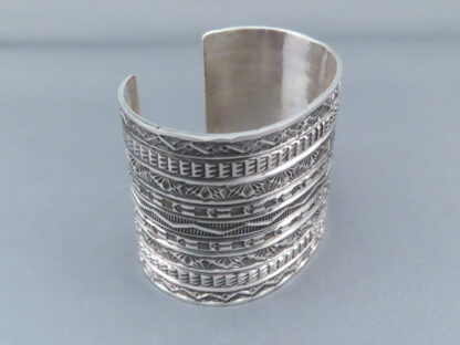 Wide Sunshine Reeves Sterling Silver Cuff Bracelet