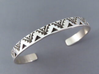 Larger Sterling Silver Cuff Bracelet by Elvira Bill