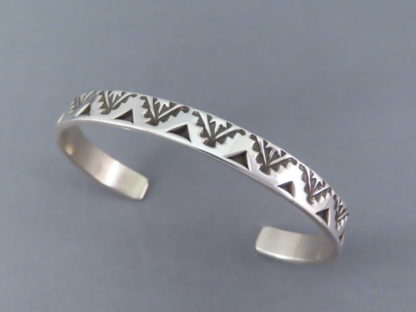 Larger Sterling Silver Cuff Bracelet by Elvira Bill