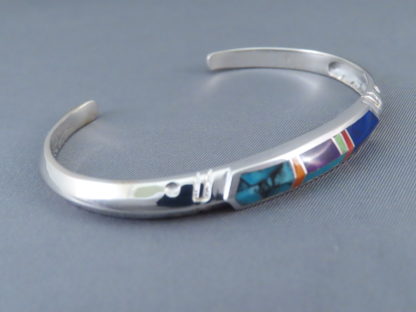 Inlaid Multi-Color Cuff Bracelet (small)