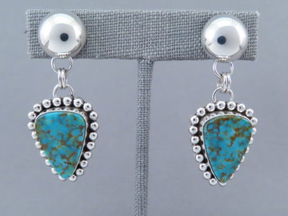 Earrings with Mineral Park Turquoise by Artie Yellowhorse