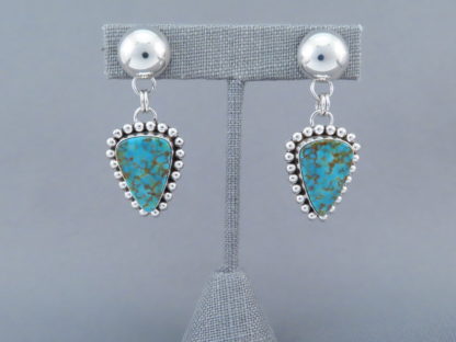 Earrings with Mineral Park Turquoise by Artie Yellowhorse