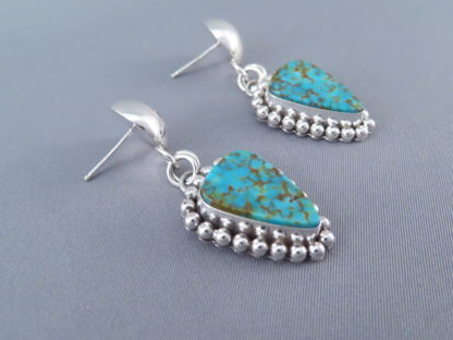 Earrings with Mineral Park Turquoise by Artie Yellowhorse
